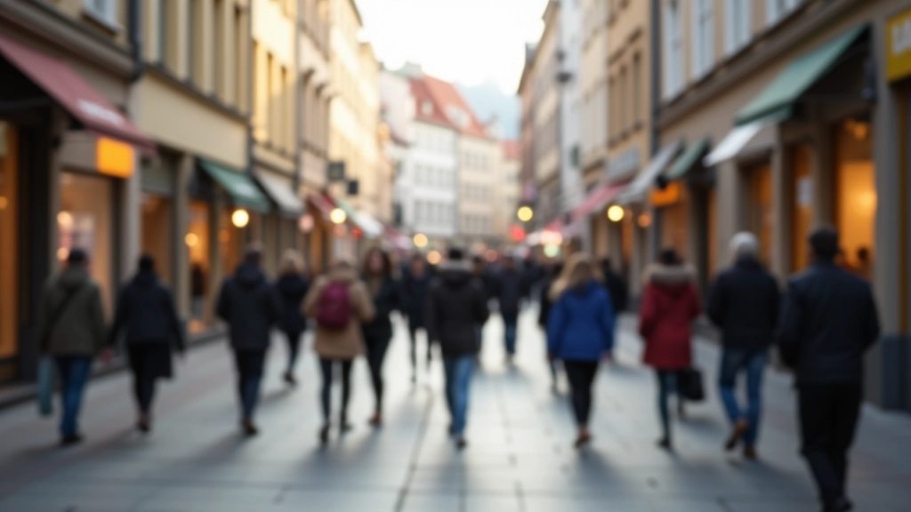 Dresdner Stadtszene mit Blick auf die Altstadt und verschiedene lokale Geschäfte